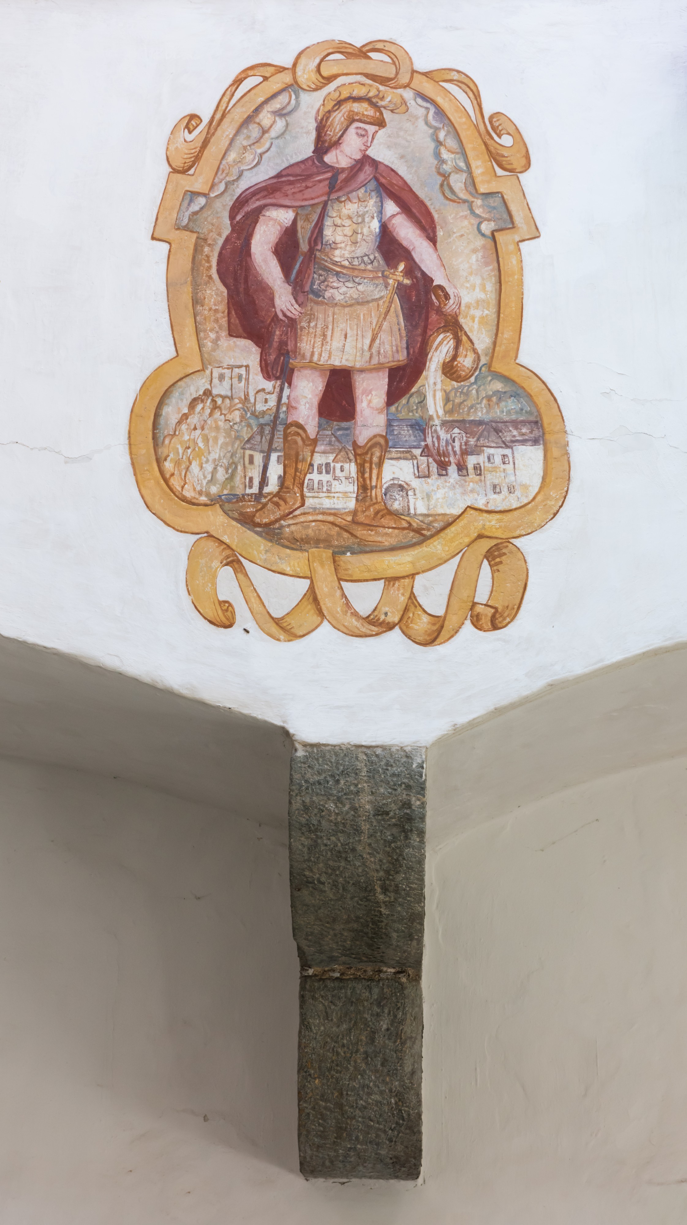 Poertschach Schloss Leonstain Innenhof Fresko hl Florian 27082015 7102