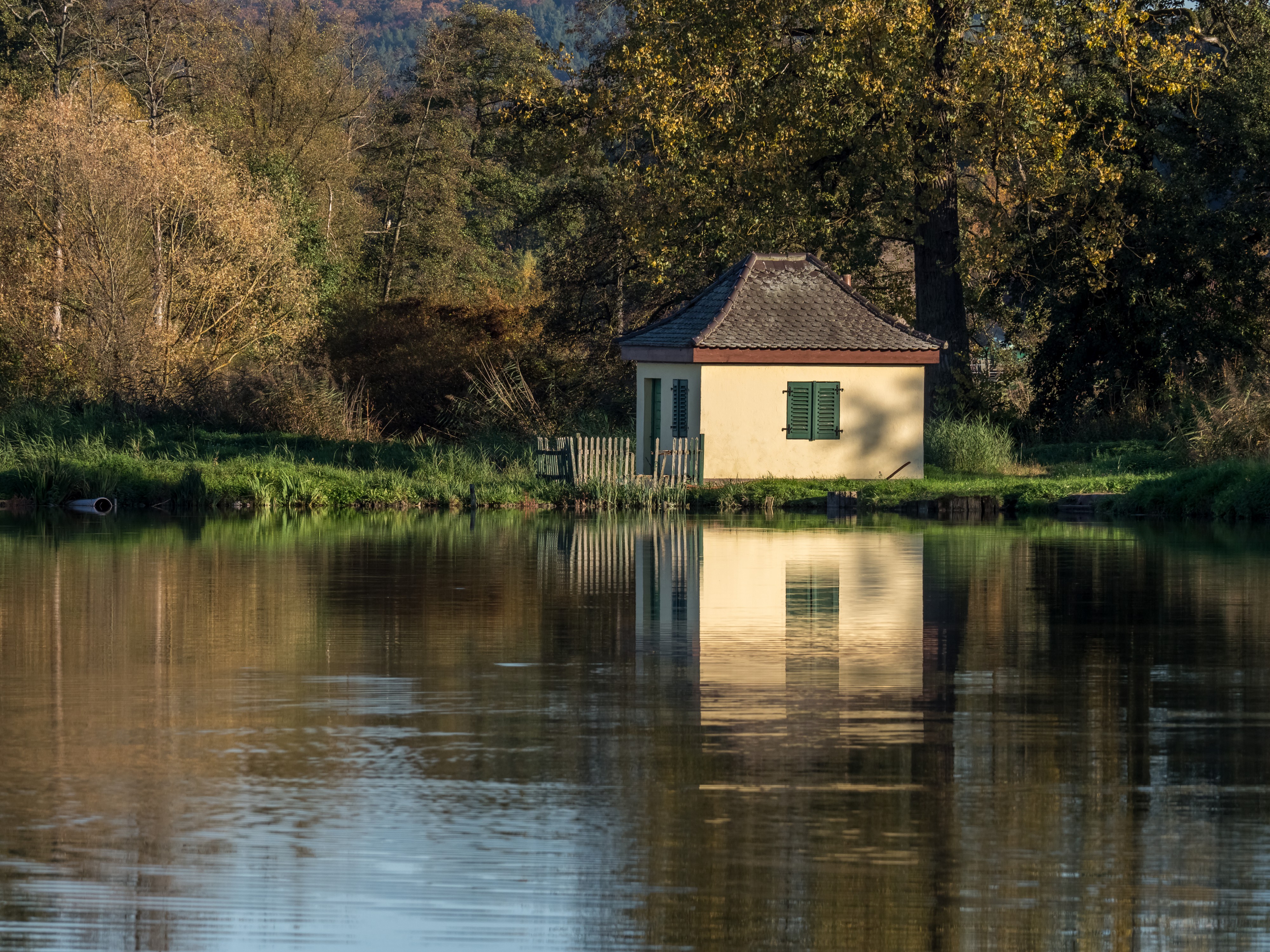 Stegaurach Karpfenteich Fischerhütte 150319