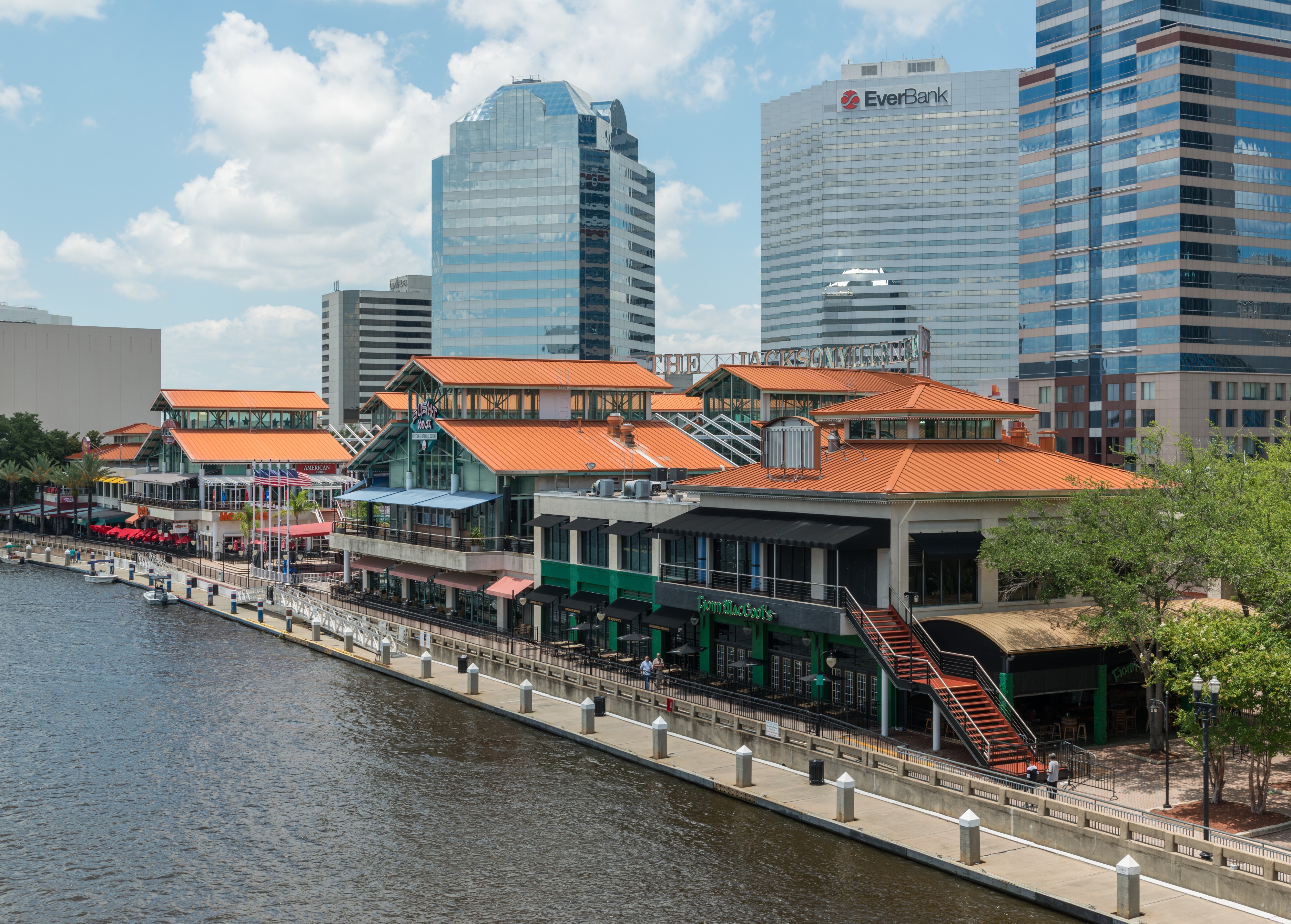 The Jacksonville Landing, Jacksonville FL, Southeast view 20160706 1