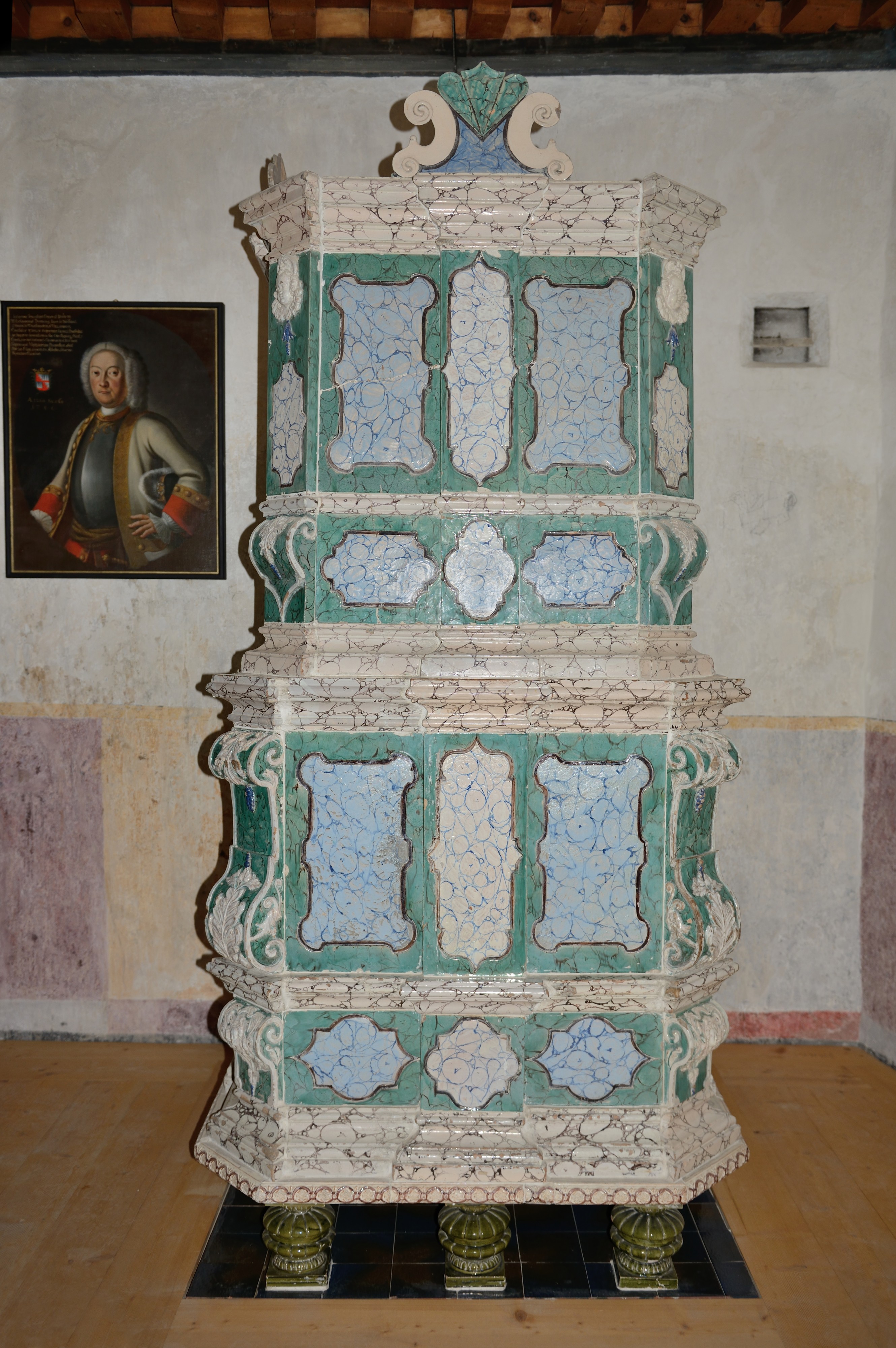 Trostburg Kachelofen Barock