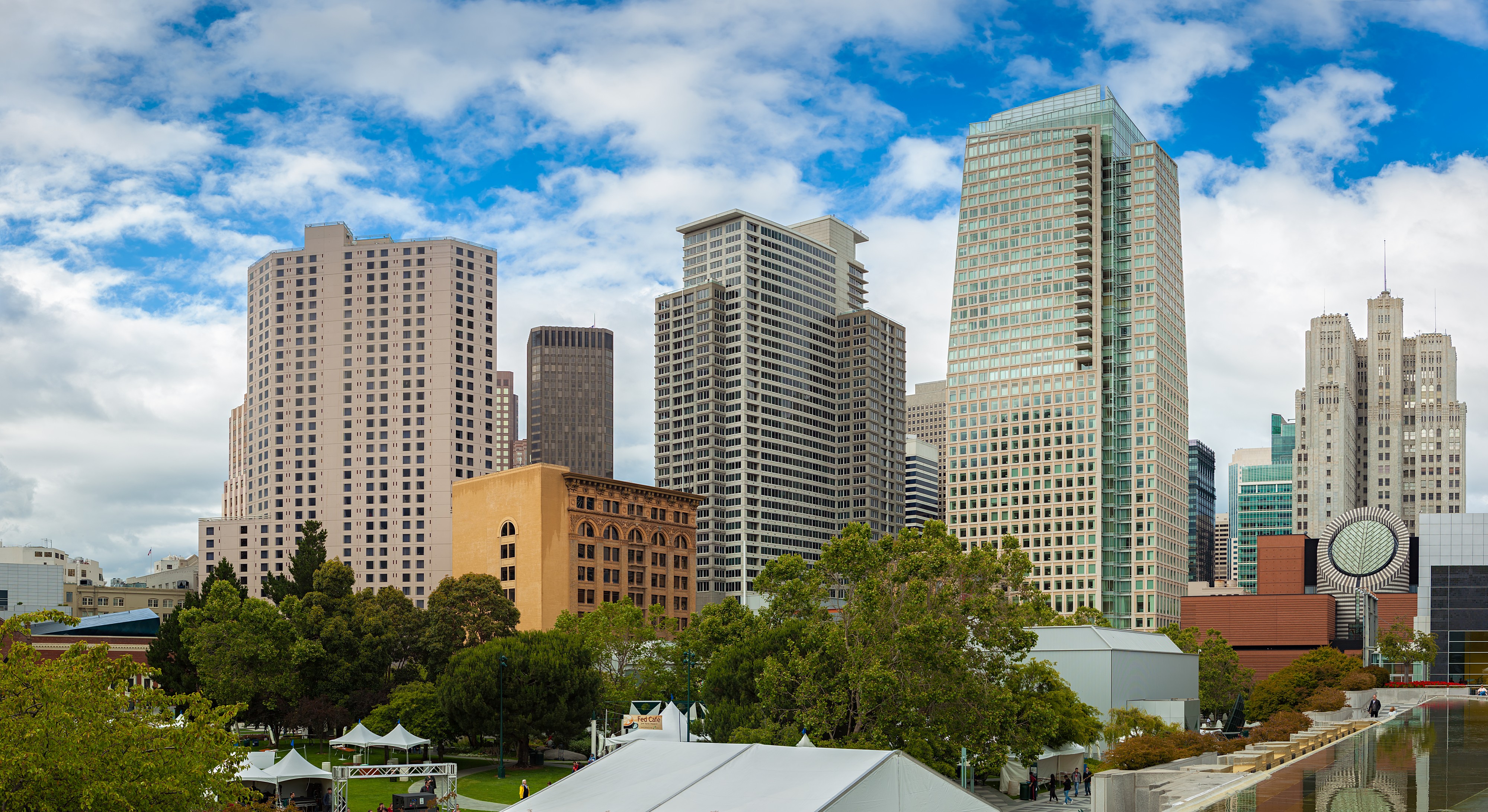 View over Yerba Buena Gardens