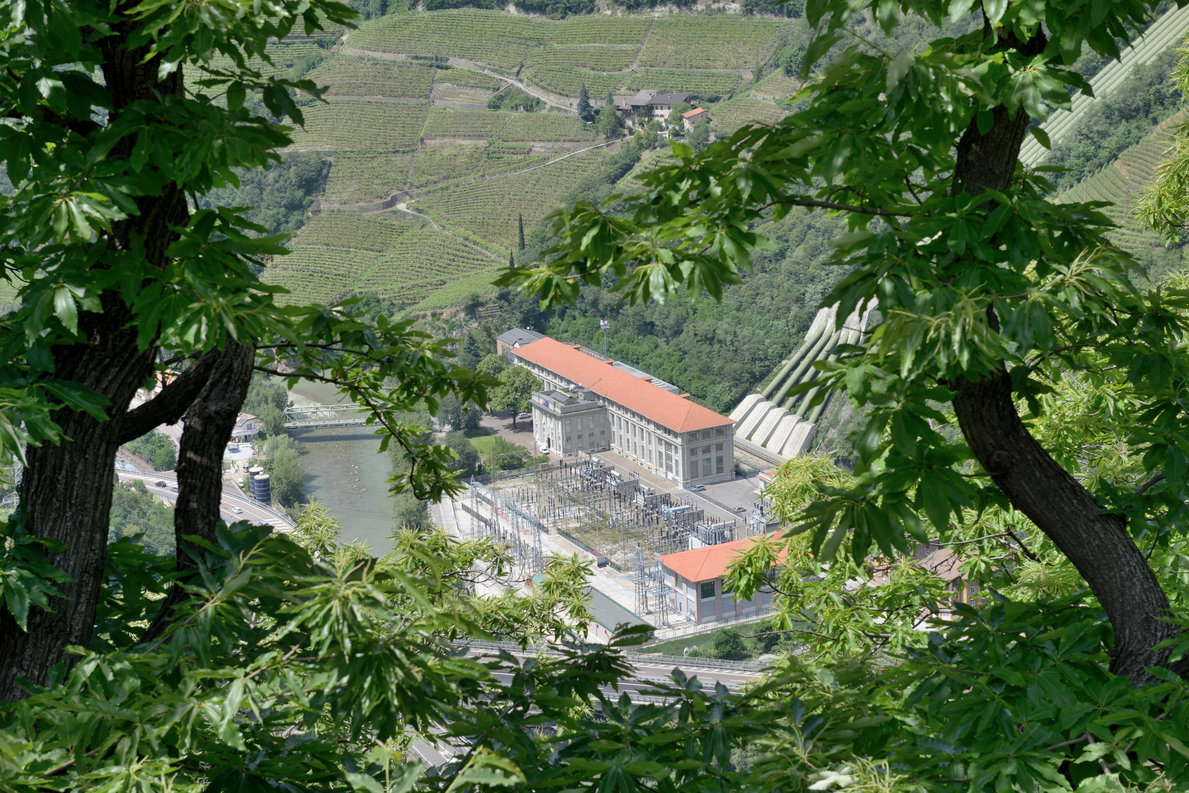 Wasserkraftwerk Kardaun from above