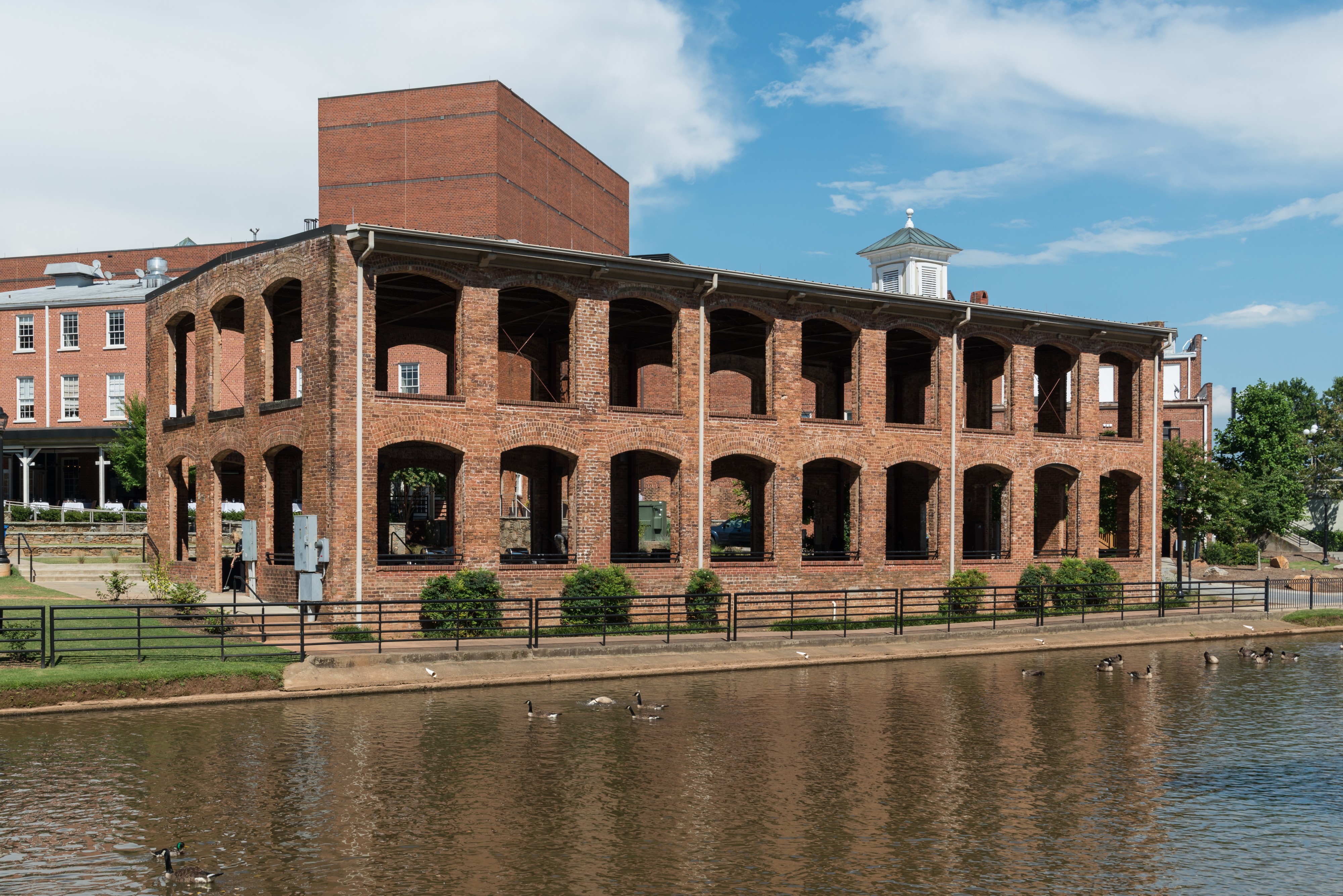 Wyche Pavillion, Greenville SC, West view 20160701 1