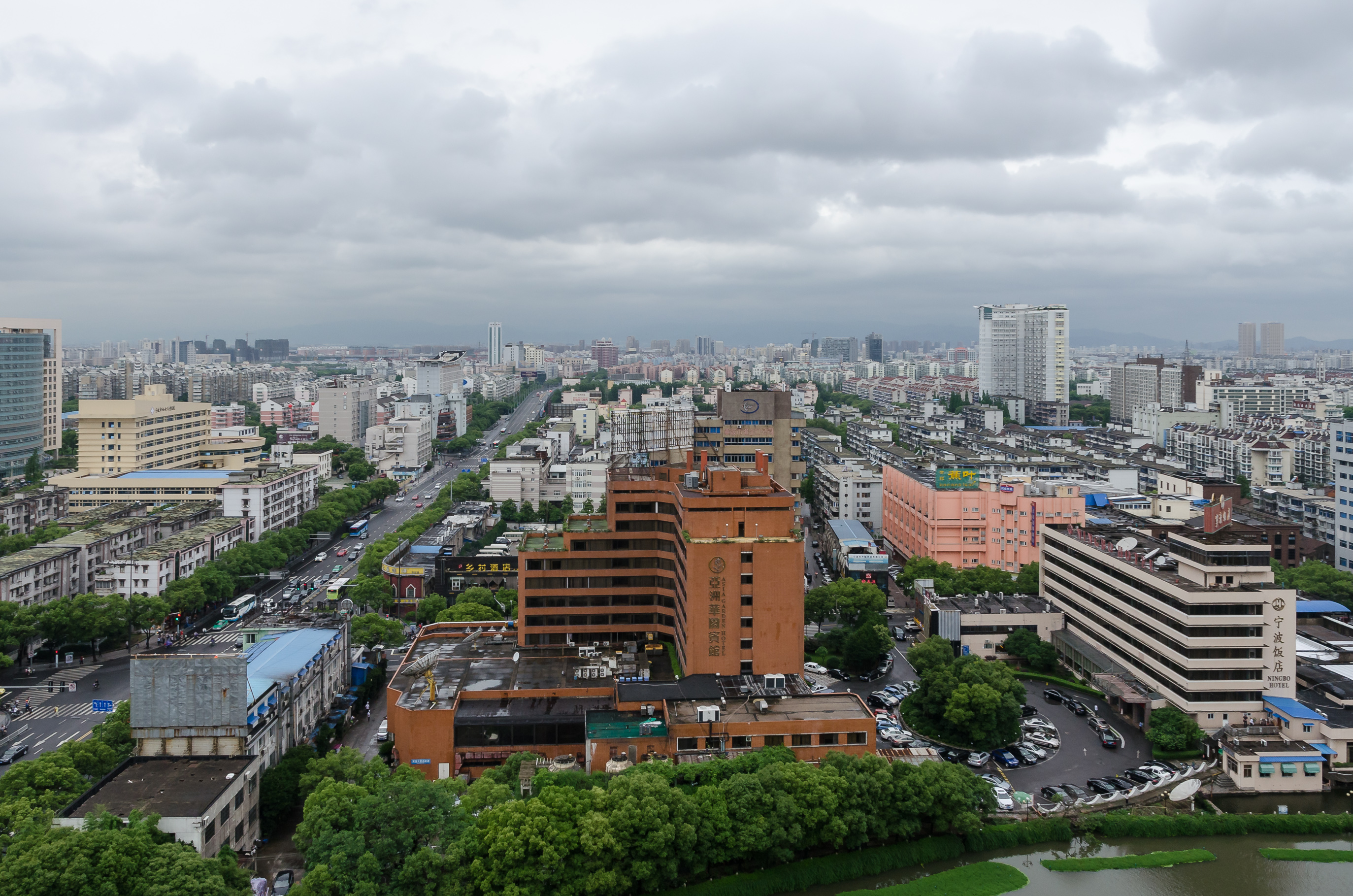 View on Ningbo from Howard Johnson Hotel, Ningbo, Zhejiang 120530