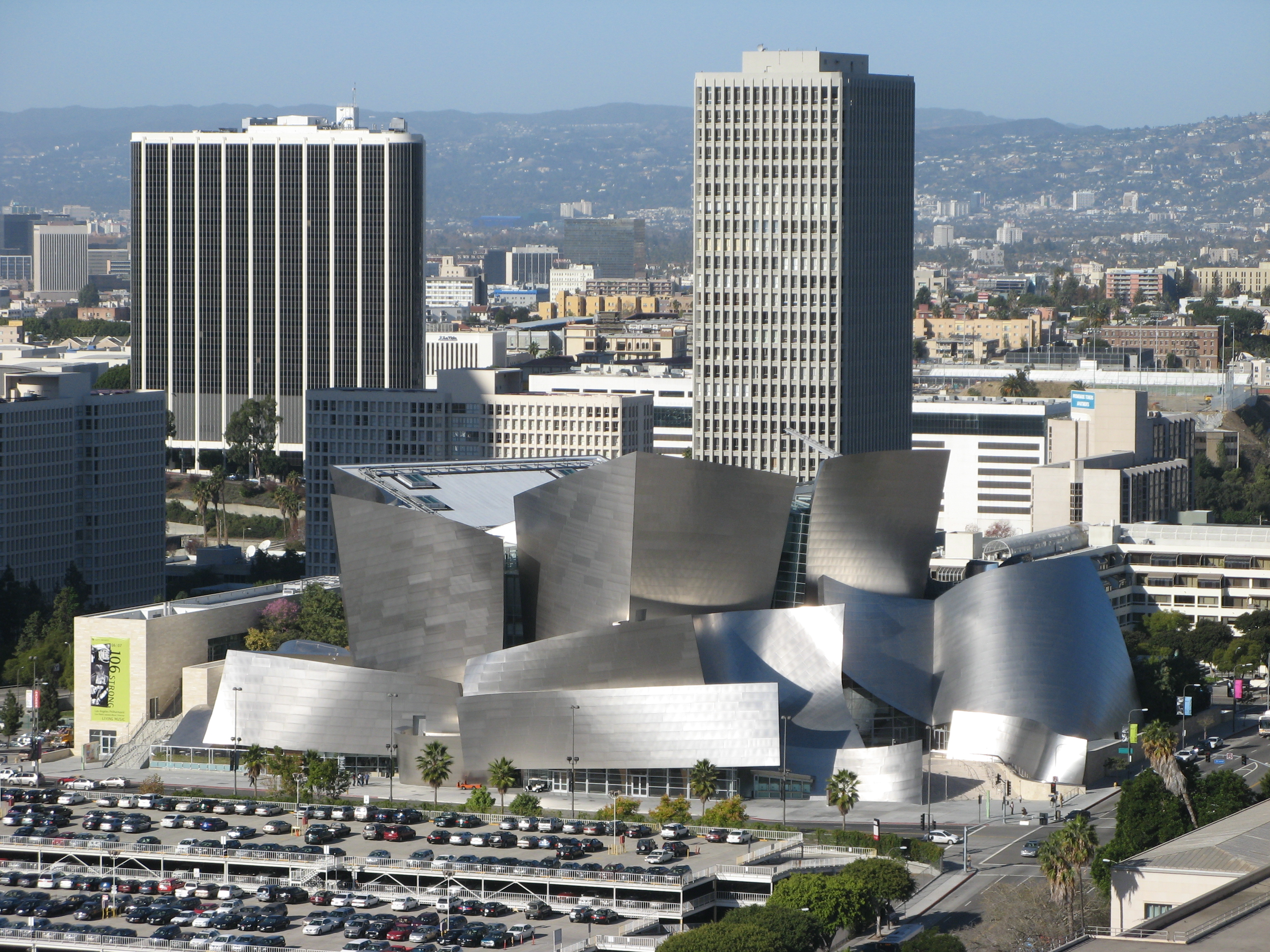 Walt Disney Concert Hall and surrounding area