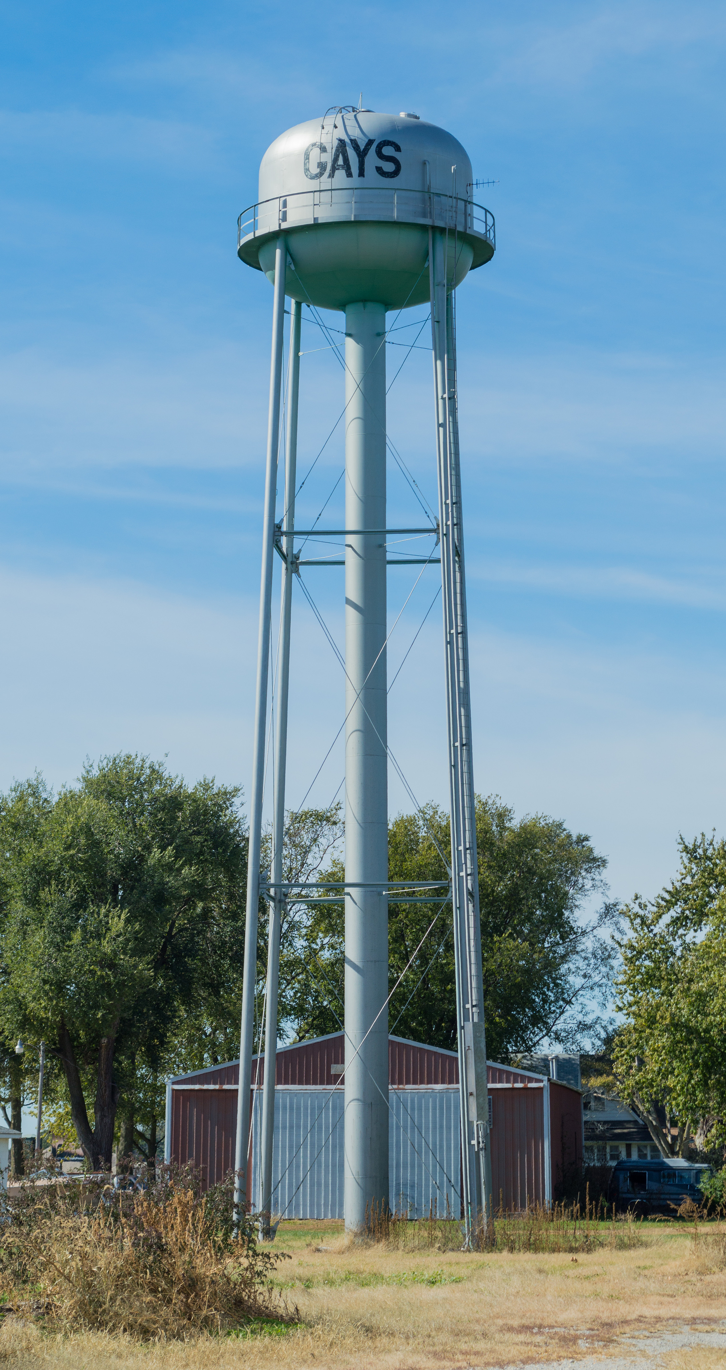 Water tower in Gays, Illinois