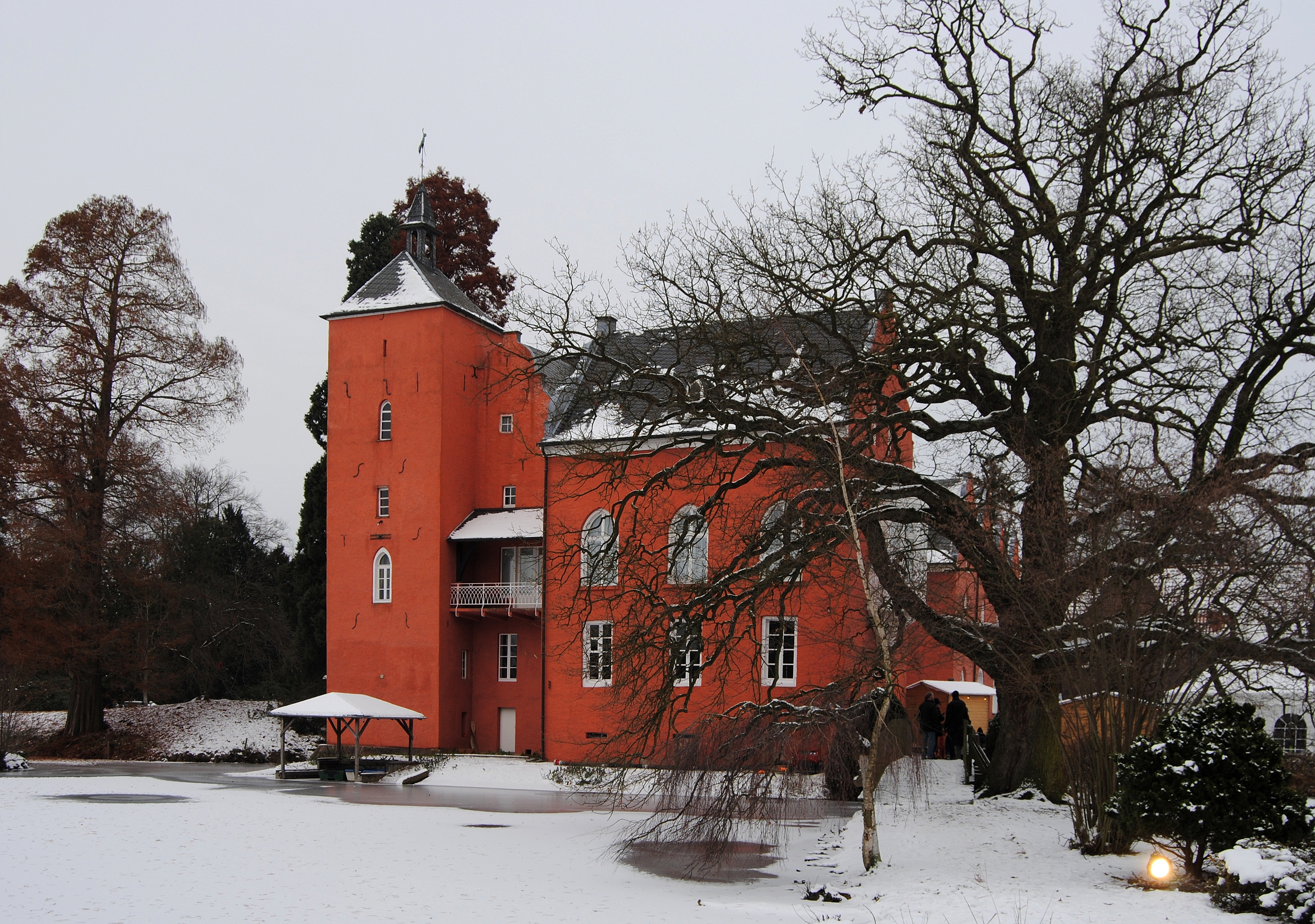 Weihnachtsmarkt Bloemersheim, Südseite Schloss, 2010-12-04