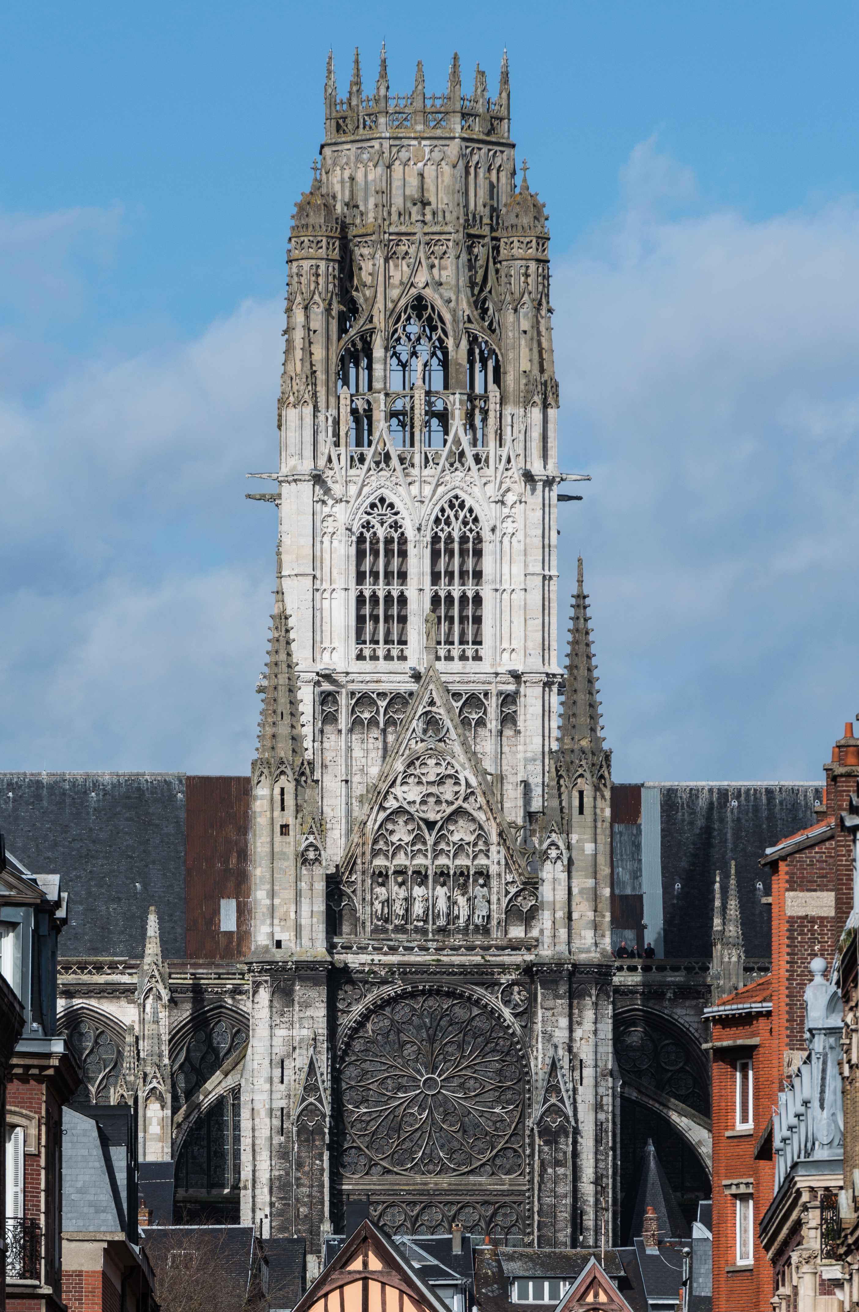 Clocktower of Abbaye Saint-Ouen, South-East View 20140215 1