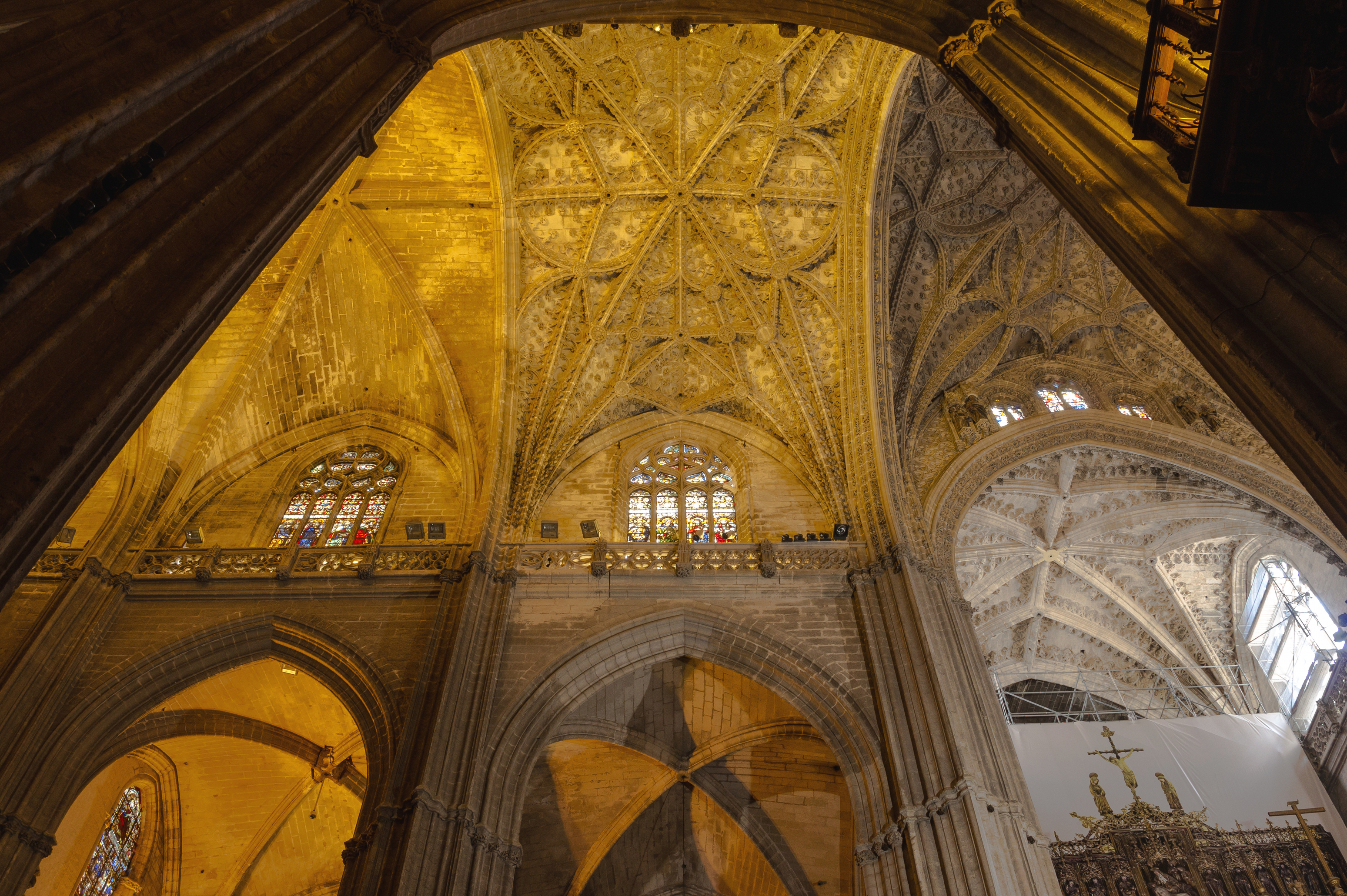 Inside the cathedral of Seville Andalusia Spain
