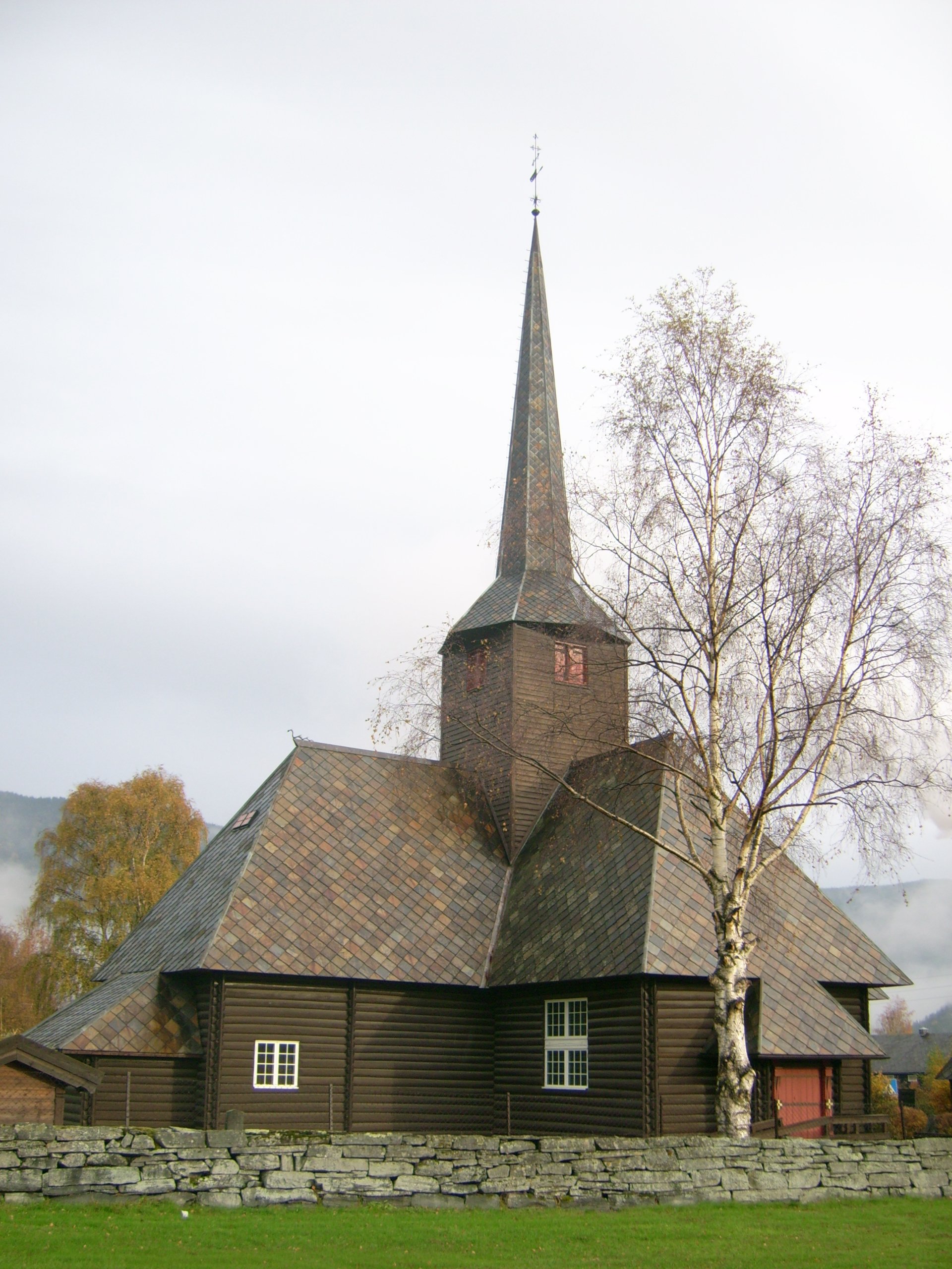 Kvam church, Nord-Fron, Norway (Rear)