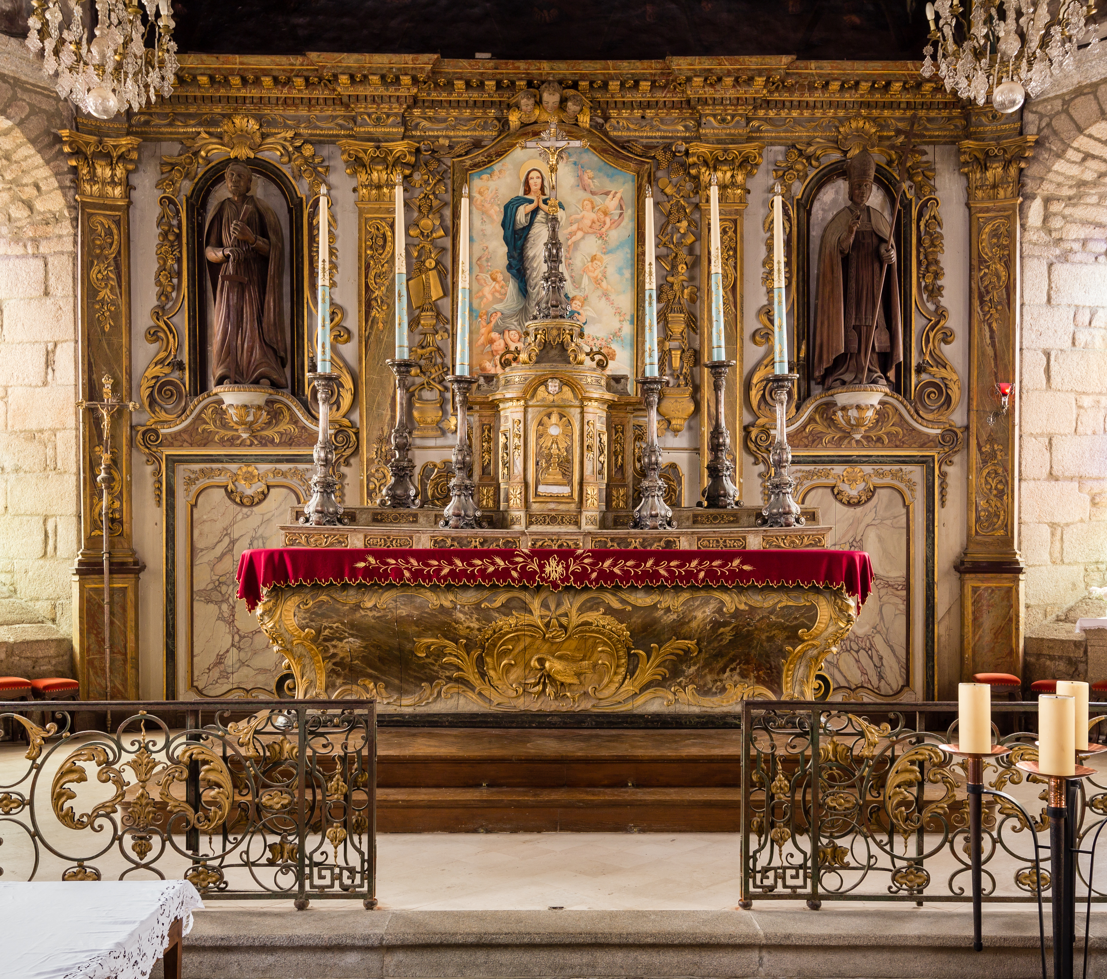 Maître-autel et retable, église Notre-Dame, Montfarville, France