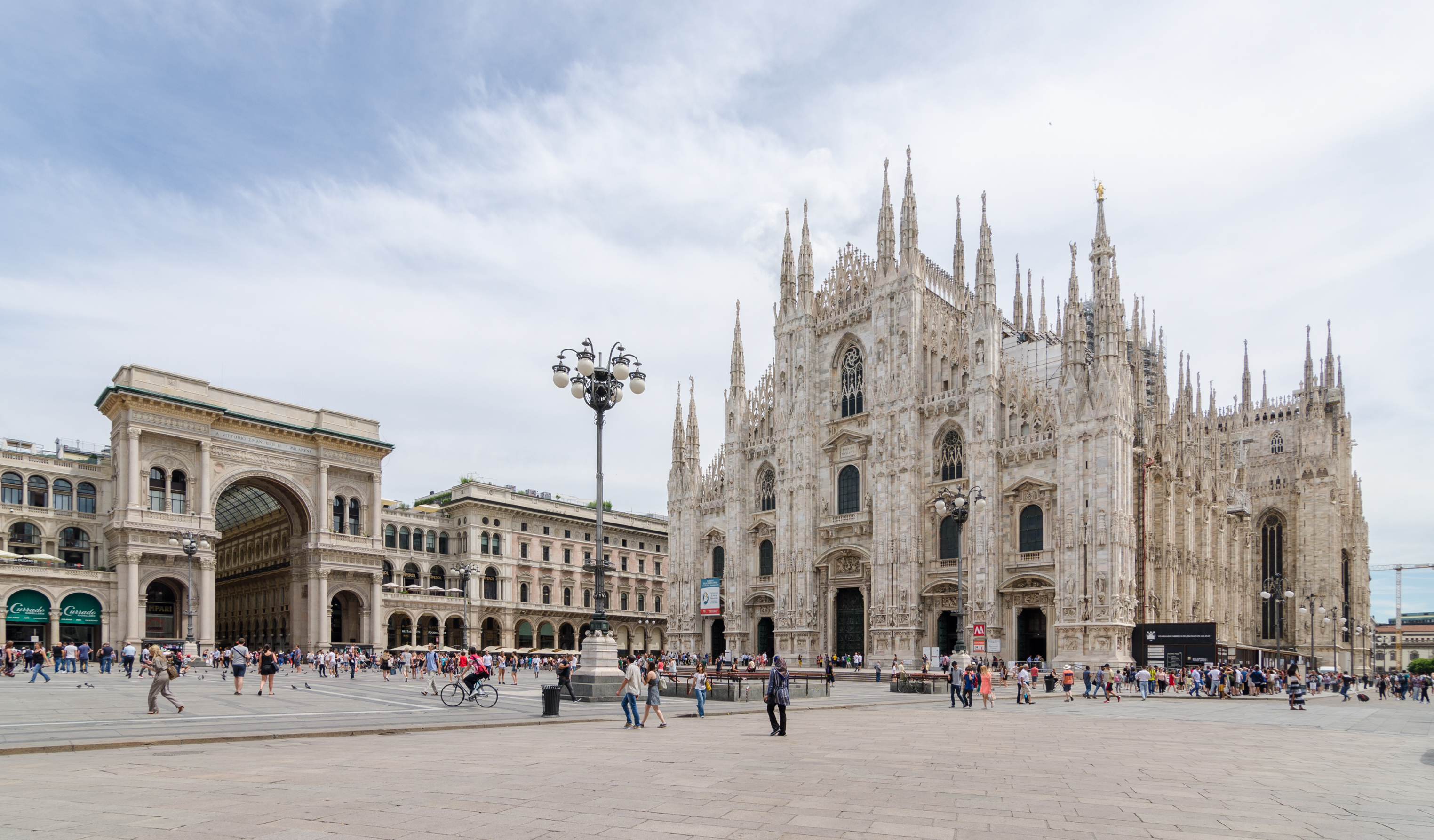 Milano, Duomo with Milan Cathedral and Galleria Vittorio Emanuele II, 2016