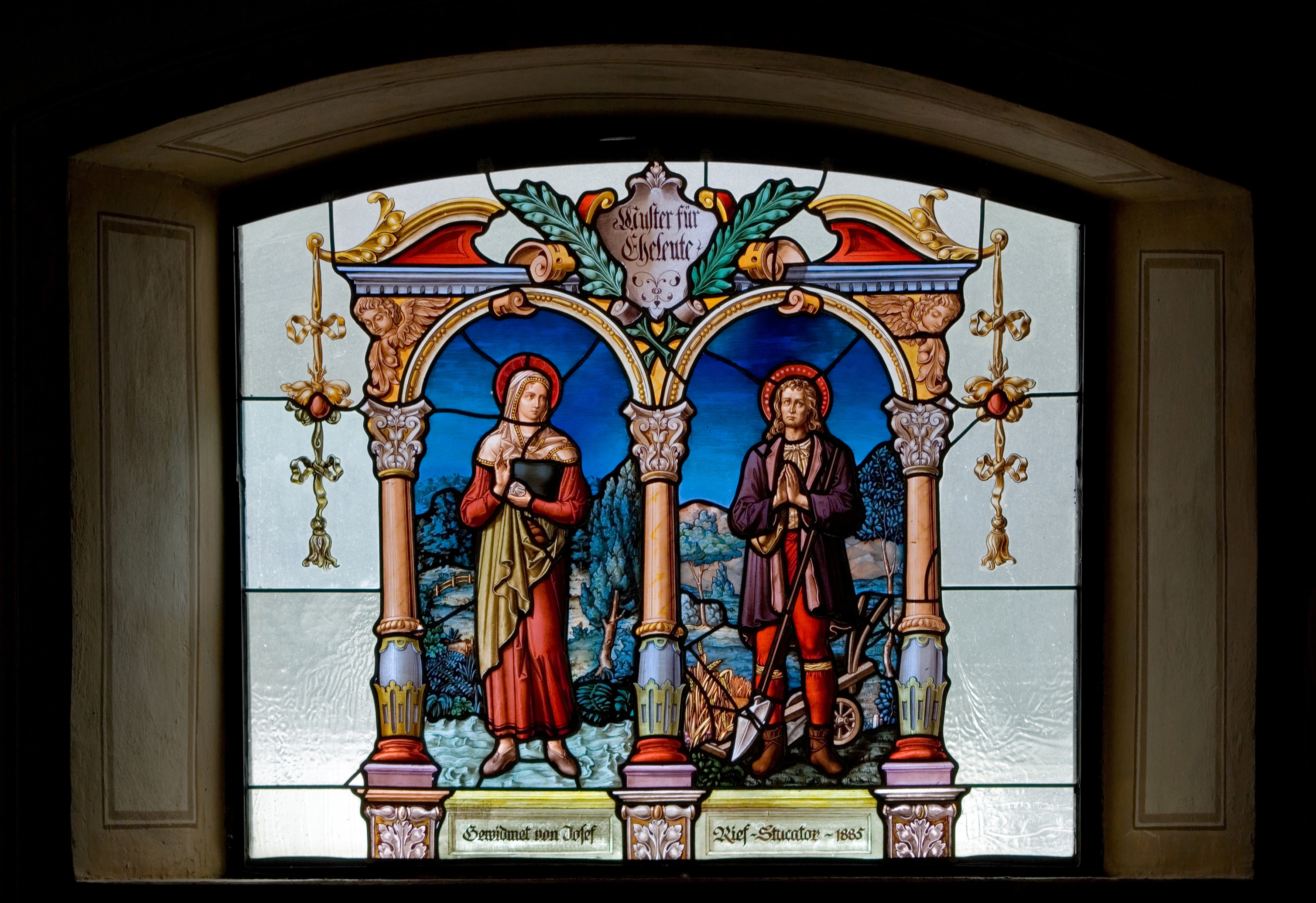 Muster für Eheleute in der Pfarrkirche Mariä Himmelfahrt, Nesselwängle