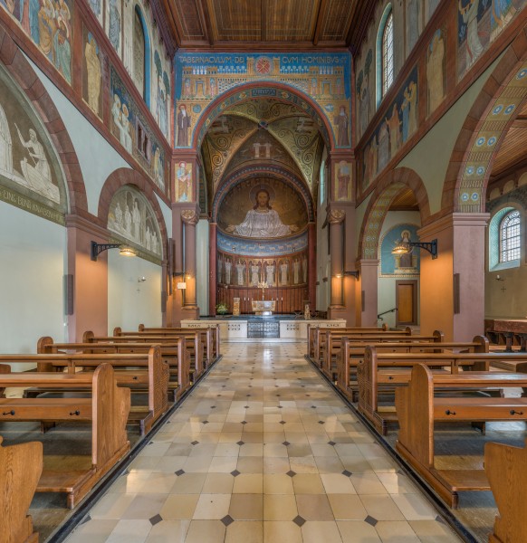 Abtei St. Hildegard, Rüdesheim, Nave and Sanctuary 20140922 1