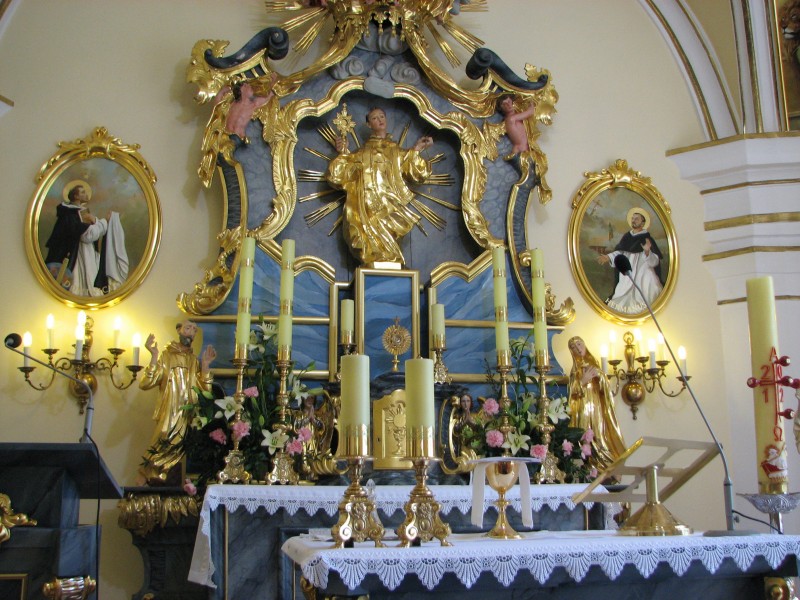 Church altar in the sanctuary of saint Jacek