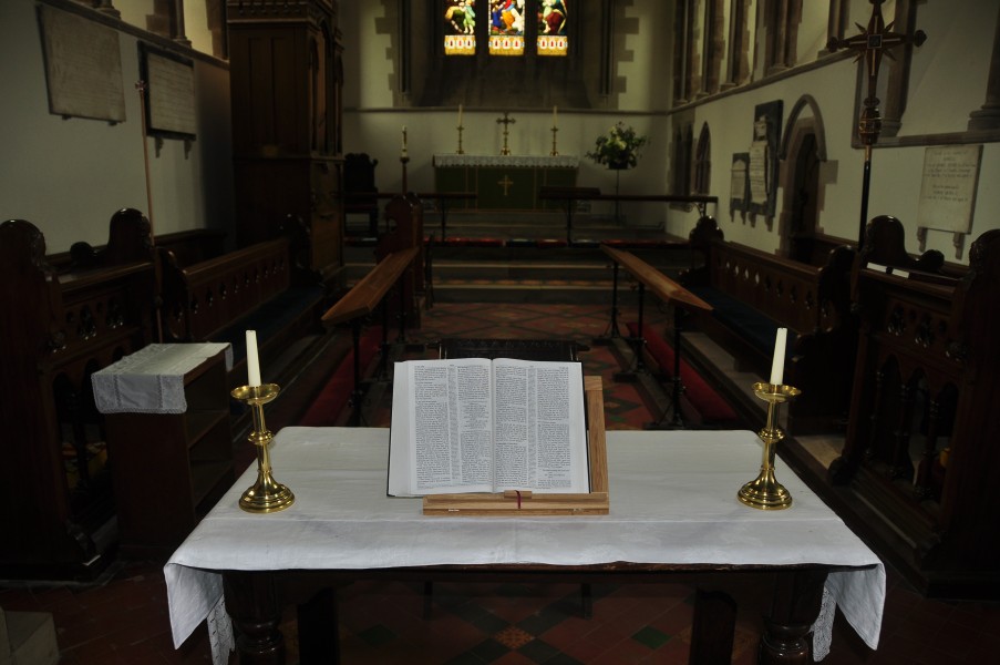 Altar in St Nicholas Church, Grosmont (0494)