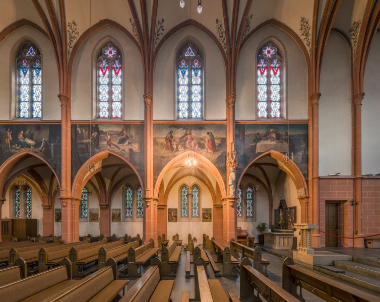 Antoniuskirche, Frankfurt, Side view 20150820 3