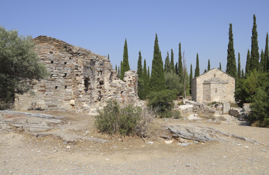 Attica 06-13 Hills of Hymettus 06 church ruins