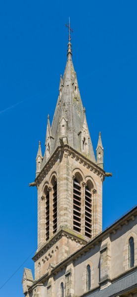 Bell tower of the Saint Felix Church in Laissac 01