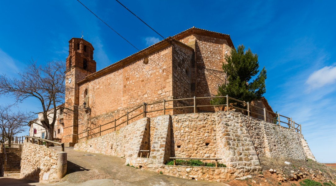Castillo e iglesia de San Juan Bautista, Campillo de Aragón, Zaragoza, España, 2018-04-05, DD 33