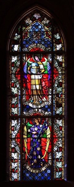 Castle in Malbork, stained-glass window in the church02