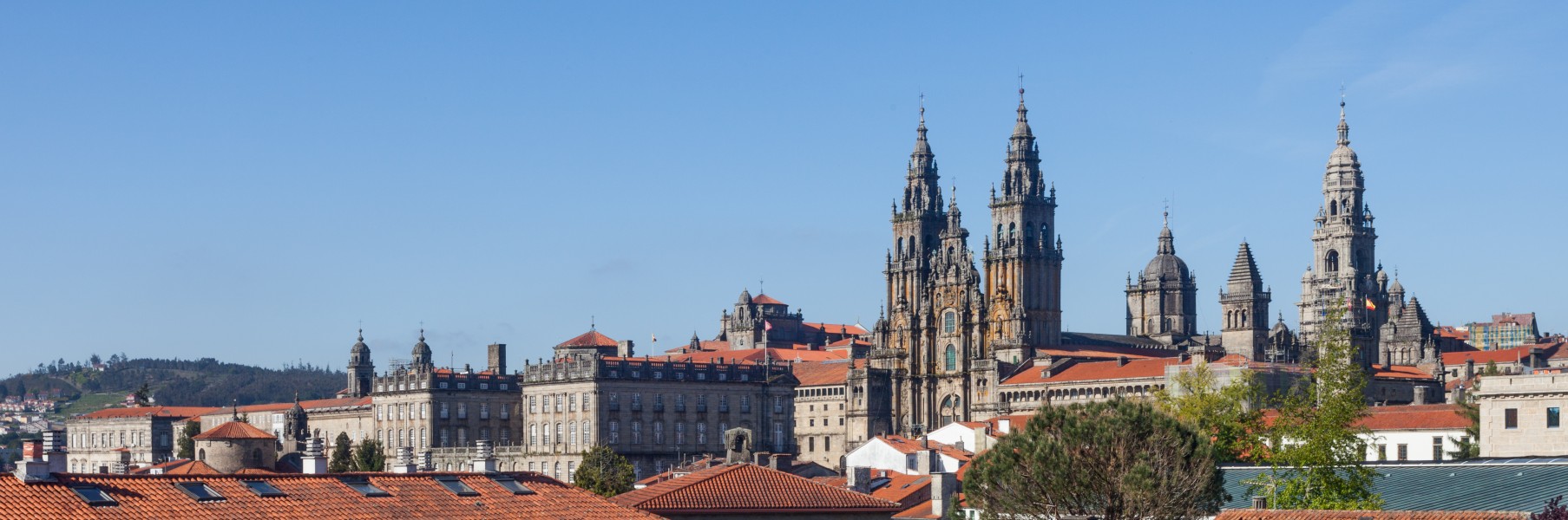Catedral e parte traseira do Pazo de Raxoi. Santiago de Compostela. Galiza 2013