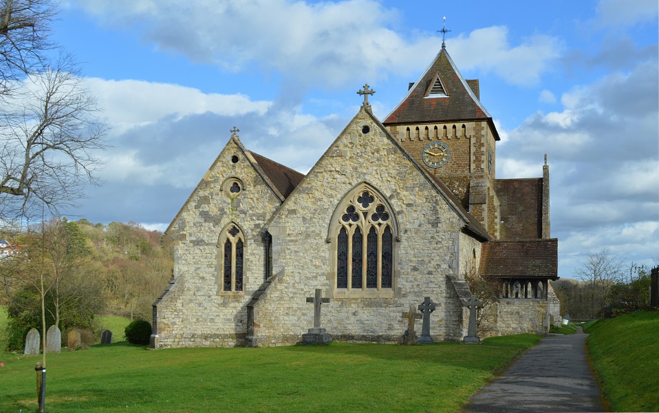 Church of St Laurence, Seale north-east view