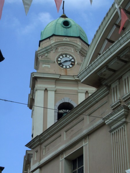 Clock tower, Cathedral of St. Mary the Crowned, Main Street, Gibraltar