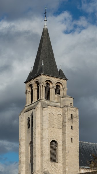 Clocktower of Abbaye de Saint-Germain-des-Prés, Paris 6e, South-East View 140207 4