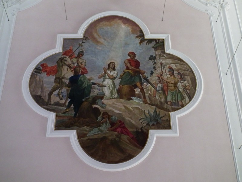 Deckengemälde über Orgelempore Pankratiuskirche Dossenheim