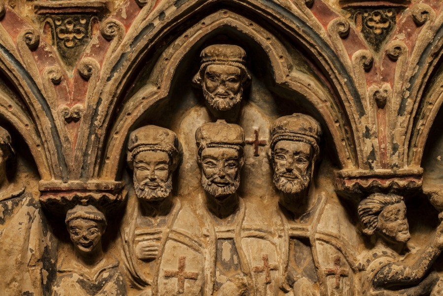 Detalle Templarios en Sepúlcro en la Iglesia de Santa María la Blanca