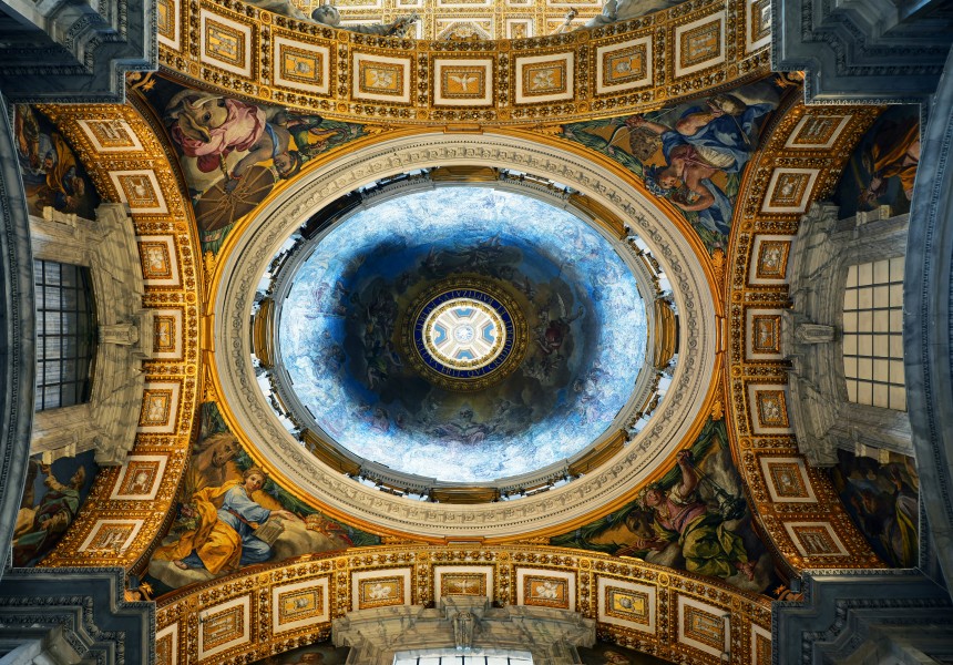 Dome of the Chapel of the Baptistery in Saint Peter's Basilica