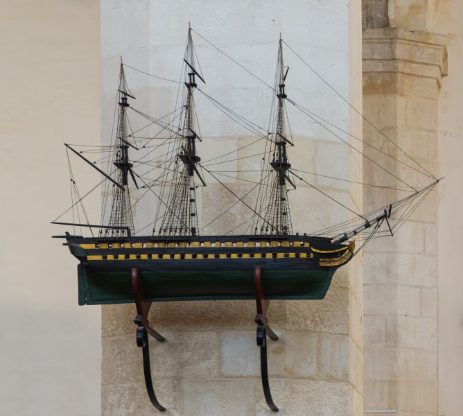 Ex-voto ship Augustin de la Rochelle, ca 1810, Church Saint-Sauveur La Rochelle
