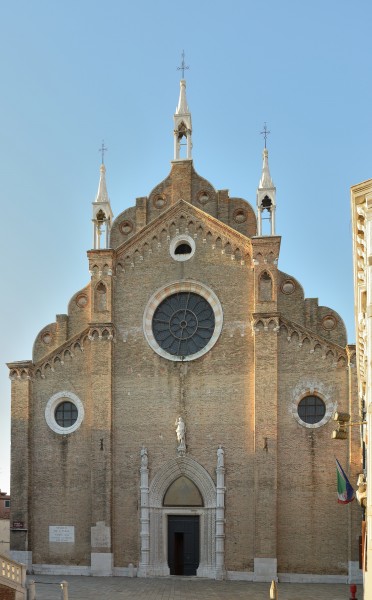 Facade of Chiesa dei Frari in Venice