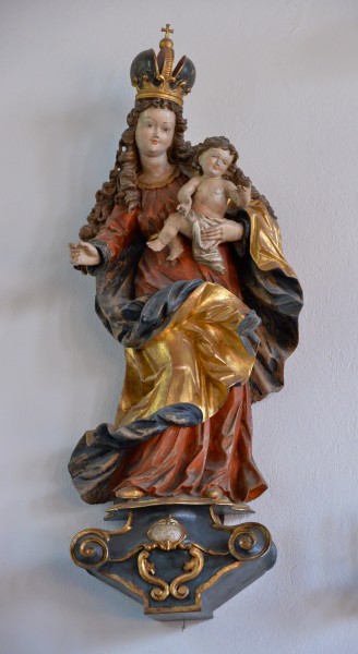Feistritz Sankt Michael ob Bleiburg Pfarrkirche hl Michael Konsolfigur Madonna mit Kind 09102014 772