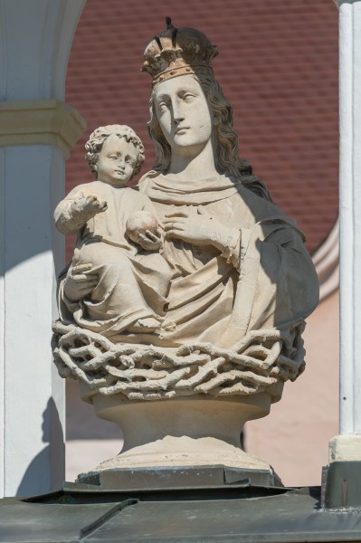 Feldkirchen Kirchgasse Friedhof Bildstock Maria-Dorn-Figur 28032015 0626