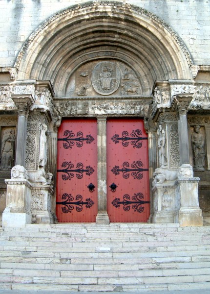 Frankreich-Camargue-Saint Gilles-Kathedrale-Portal