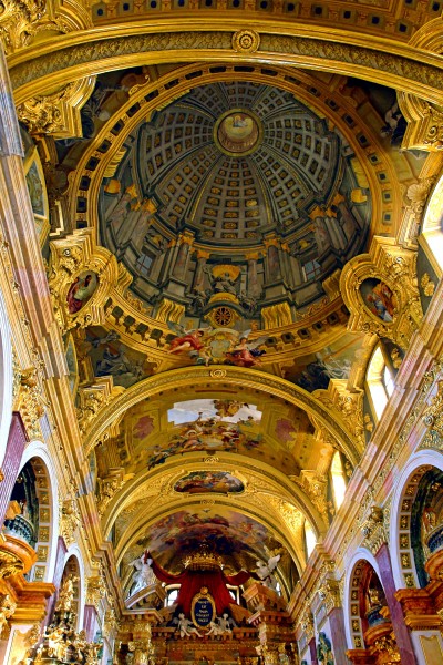 Fresco with Trompe l'oeuil - Andrea Pozzo -Jesuit Church Vienna