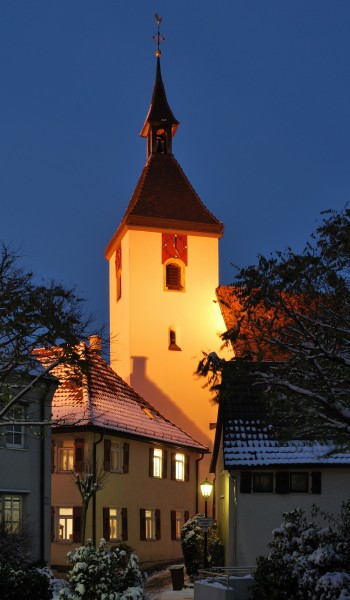 Johanneskirche Münchingen Weihnachtsbeleuchtung