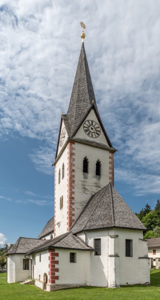 Keutschach Pfarrkirche hll Georg und Bartholomaeus SO-Ansicht 03062017 9003