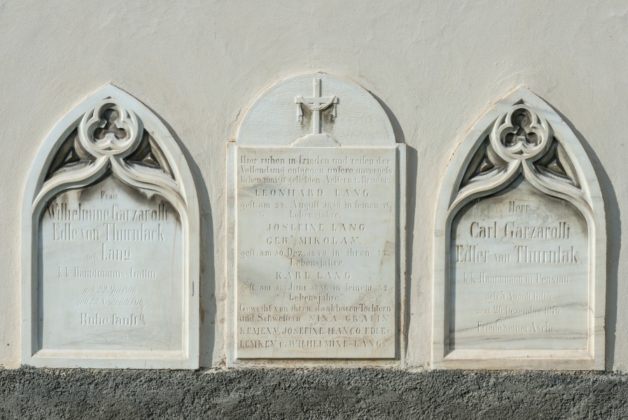 Klagenfurt Viktring Stein Friedhof Grabsteine Garzarolli Lang Thurnlak 03102016 4533