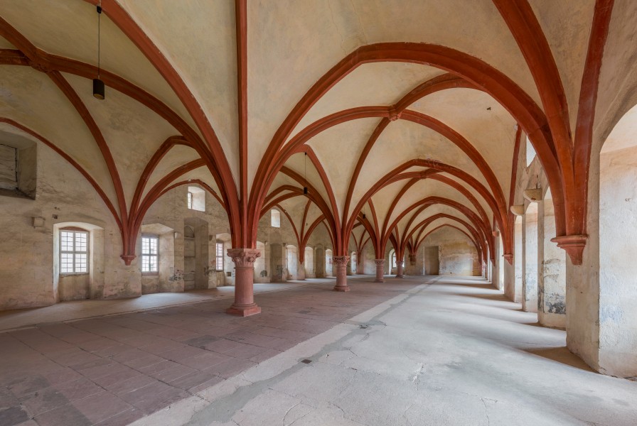 Mönchsdormitorium, Kloster Eberbach (Rectillinear Projection) 20140903 1