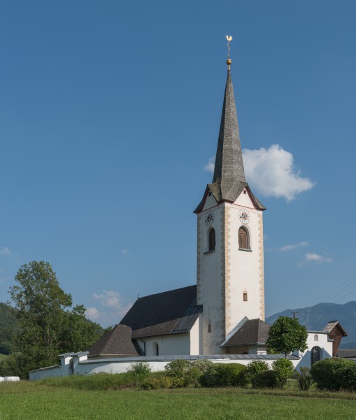 Maria Rain Goeltschach Pfarrkirche hl Daniel mit Friedhof 13082015 6652
