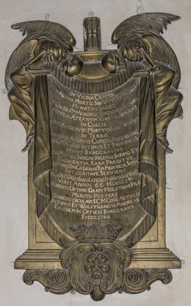Maria Saal Dom N-Wand Bronze-Epitaph Johannes Andreas Orsini-Rosenberg 30092016 4672