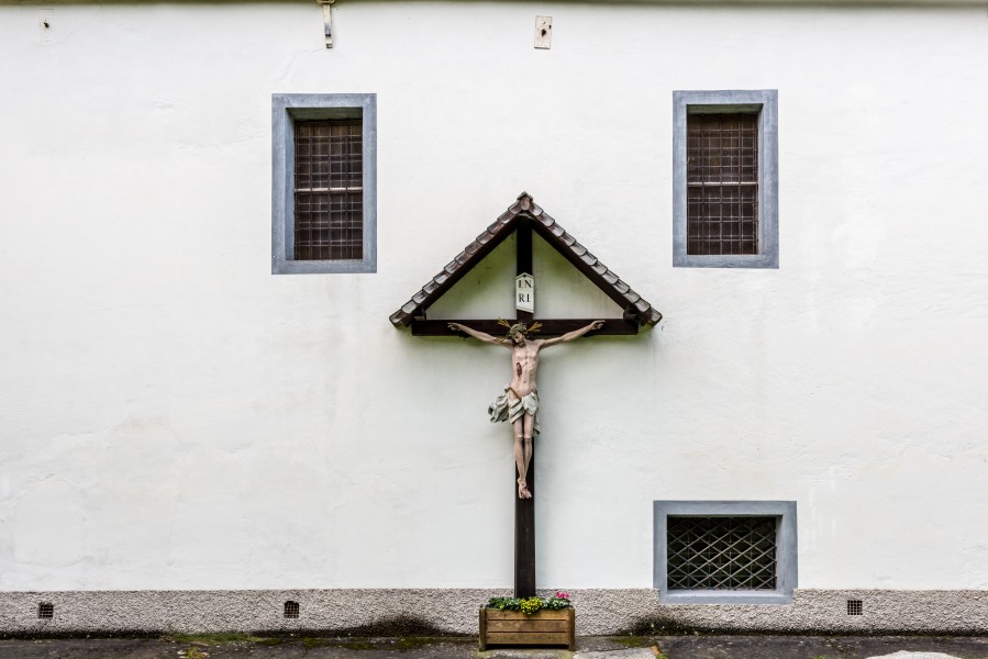 Metnitz Pfarrkirche hl Leonhard Kruzifix an Nord-Wand 13092017 0918