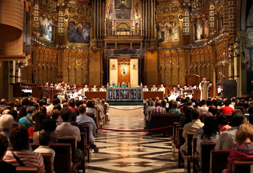 Montserrat church, Catalonia, Spain, August 2013