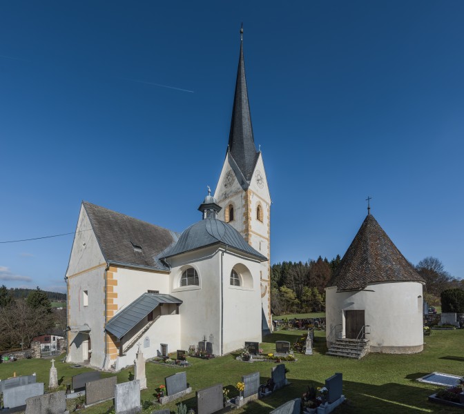 Moosburg Tigring Pfarrkirche hl Egyd mit Antoniuskapelle und Karner 31102016 5310