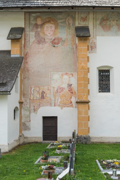 Noetsch Sankt Georgen Pfarrkirche hl Georg Christophorus-Fresko 08052015 3424