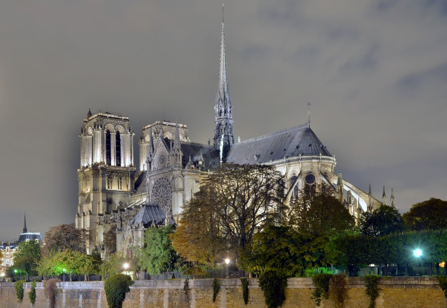 Notre-Dame de Paris from the Pont de l'Archevêché by Night