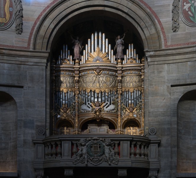 Old pipe organ marble church Copenhagen